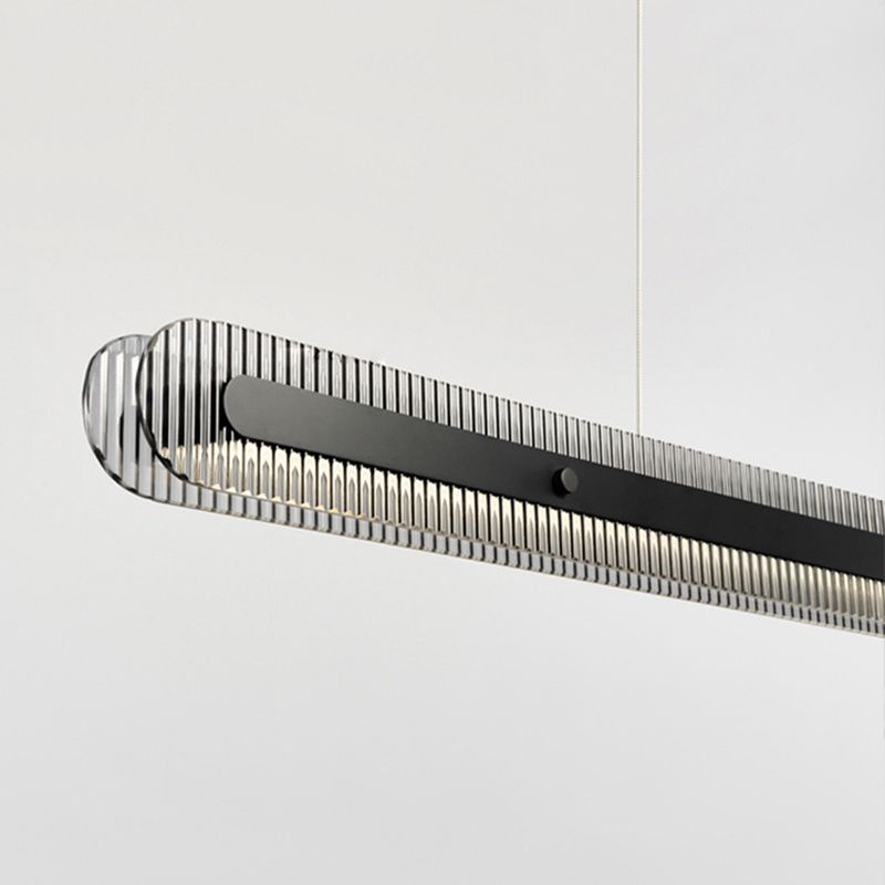 Arisha Moderna Minimalista Nórdica Lineal Metal/Acrílico Lámpara Colgante Negra