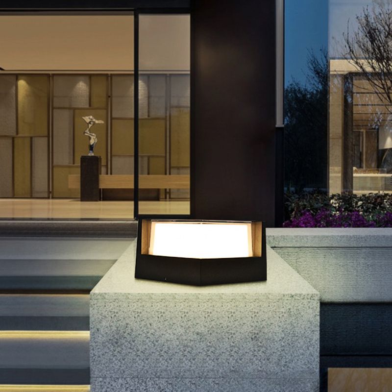 Ray Moderna Lámpara Exterior Metal Cubo Cilindro Metal Patio