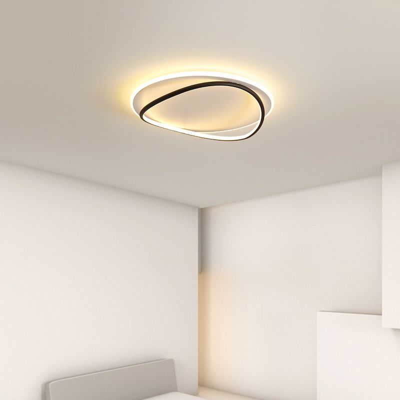 Arisha Luz de Techo Empotrada Anillo Moderno Blanco/Negro Comedor