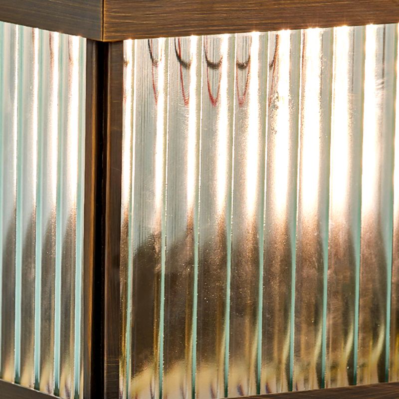 Ray Moderna Lámpara Exterior Cubo Metal Patio Jardín