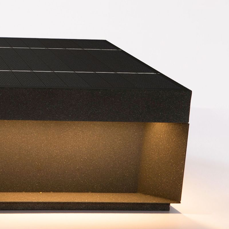 Ray Moderna Lámpara Exterior Solar Cubo Metal Patio Jardín