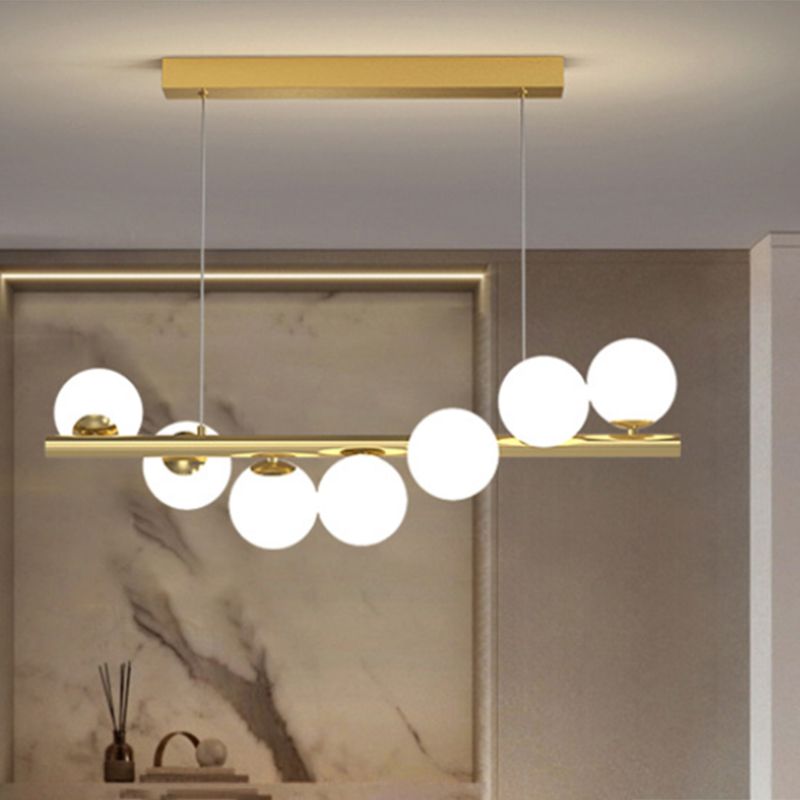 Valentina Moderno LED Lámpara Colgante Oro Dormitorio/Salón Vidrio