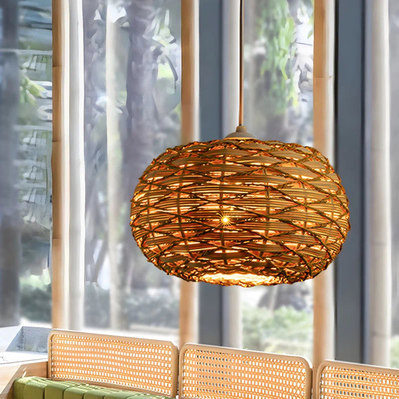 Arisha Retro LED Madera/Arisha Lámpara Colgante Dormitorio Restaurante