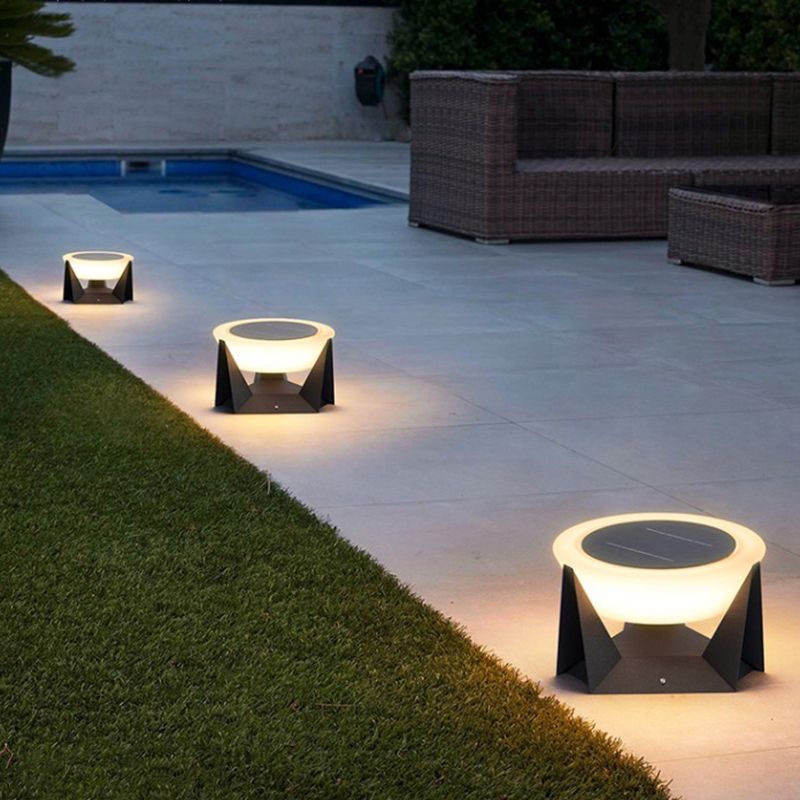 Ray Lámpara Exterior Moderno Redonda Metal Acrílico Patio