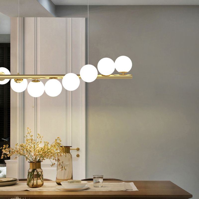 Valentina Moderno LED Lámpara Colgante Oro Dormitorio/Salón Vidrio
