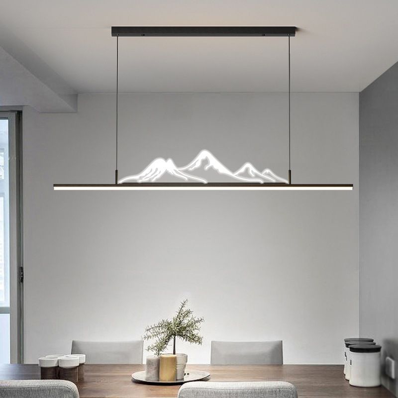 Arisha Lámpara Colgante LED de Diseño Montaña Negra/Oro