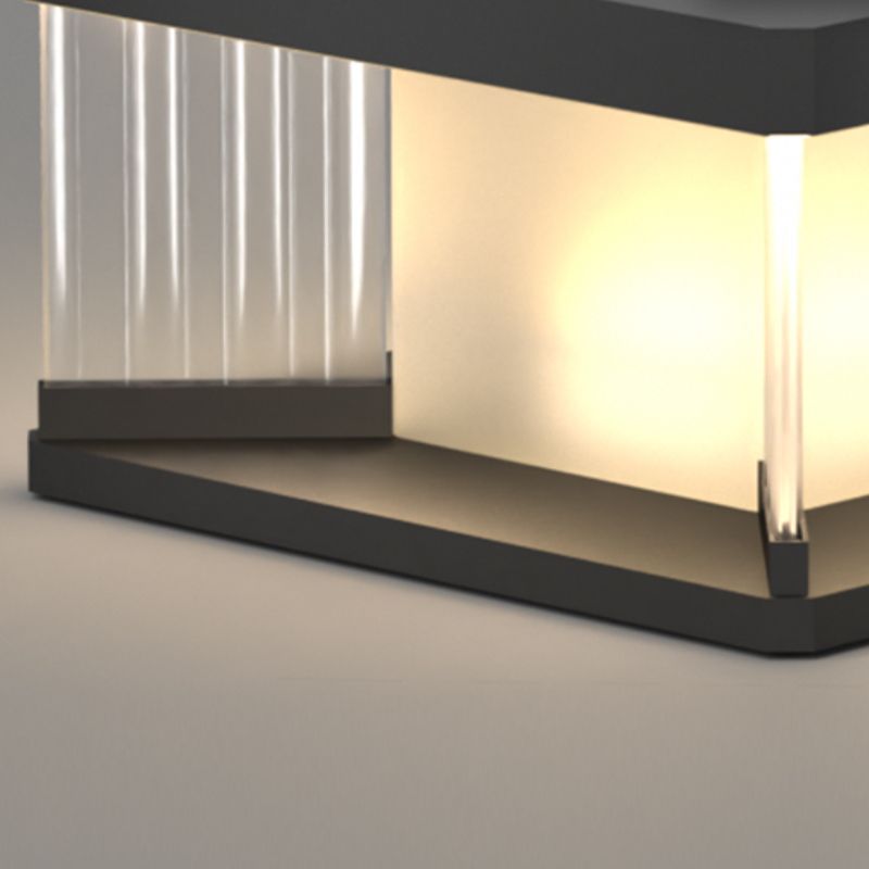 Ray Moderna Lámpara Exterior LED Cubo Metal Acrílico Patio