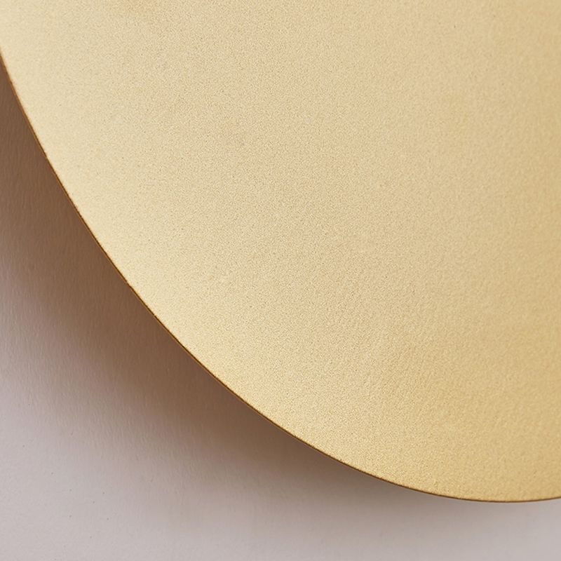 Ray Minimalista Redondo Metal Aplique de Pared Negro/Dorado/Blanco