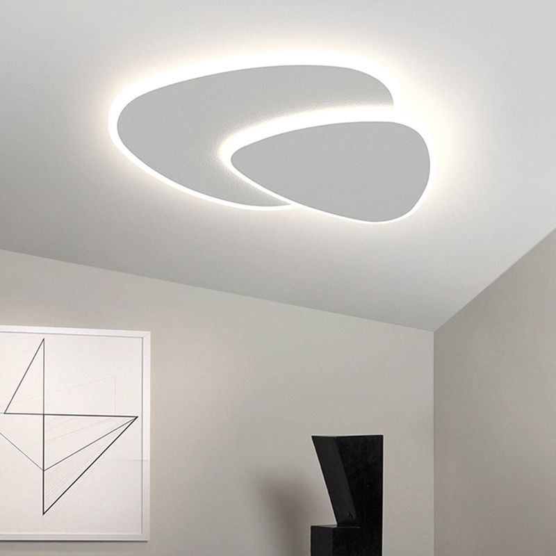 Arisha Moderna Geométrica Metal/Acrílico Lámpara de Techo Blanca