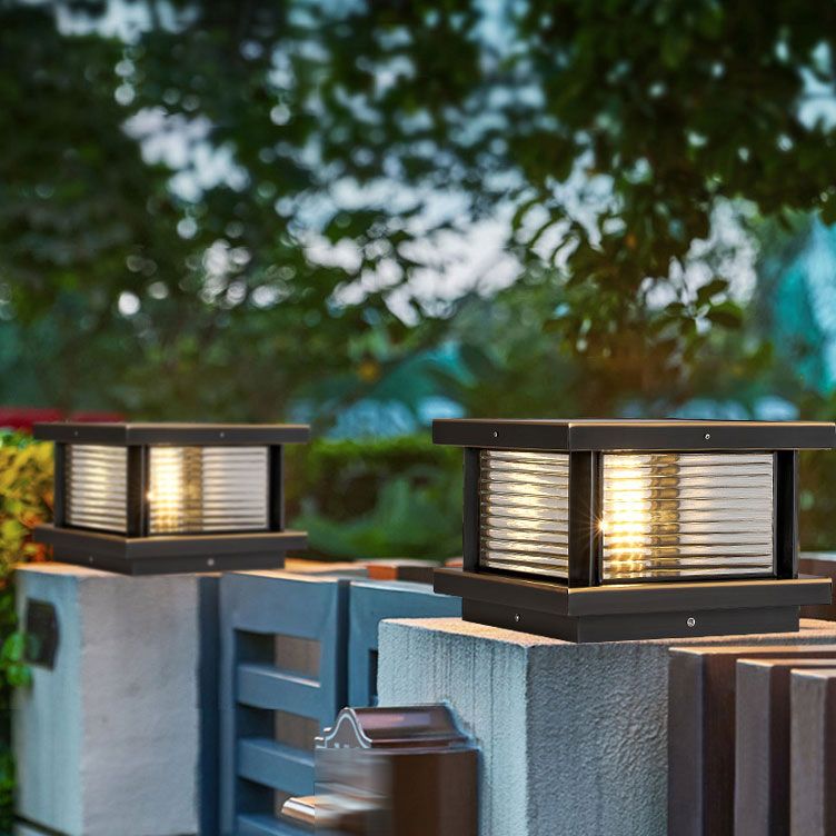 Ray Moderna Lámpara Exterior Solar Cubo Patio