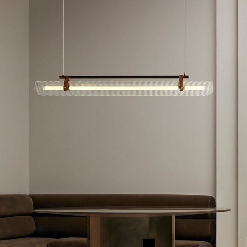 Arisha Moderna Minimalista Lineal Lámpara Colgante Negra/Dorada