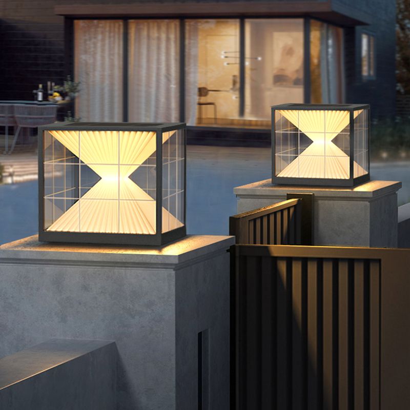 Ray Lámpara de Pie Exterior Moderno Piramidal Metal Patio