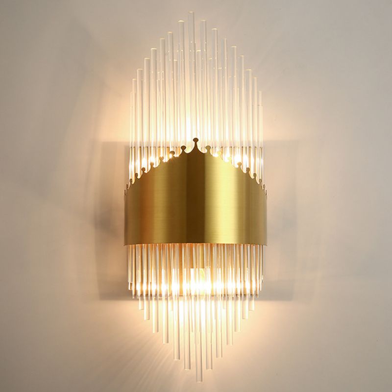 Kristy Lámpara de Pared de Cristal Dorado de Lujo para Dormitorio