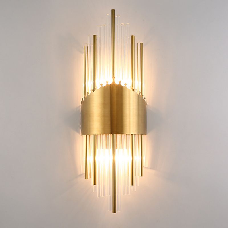 Kristy Lámpara de Pared de Cristal Dorado de Lujo para Dormitorio