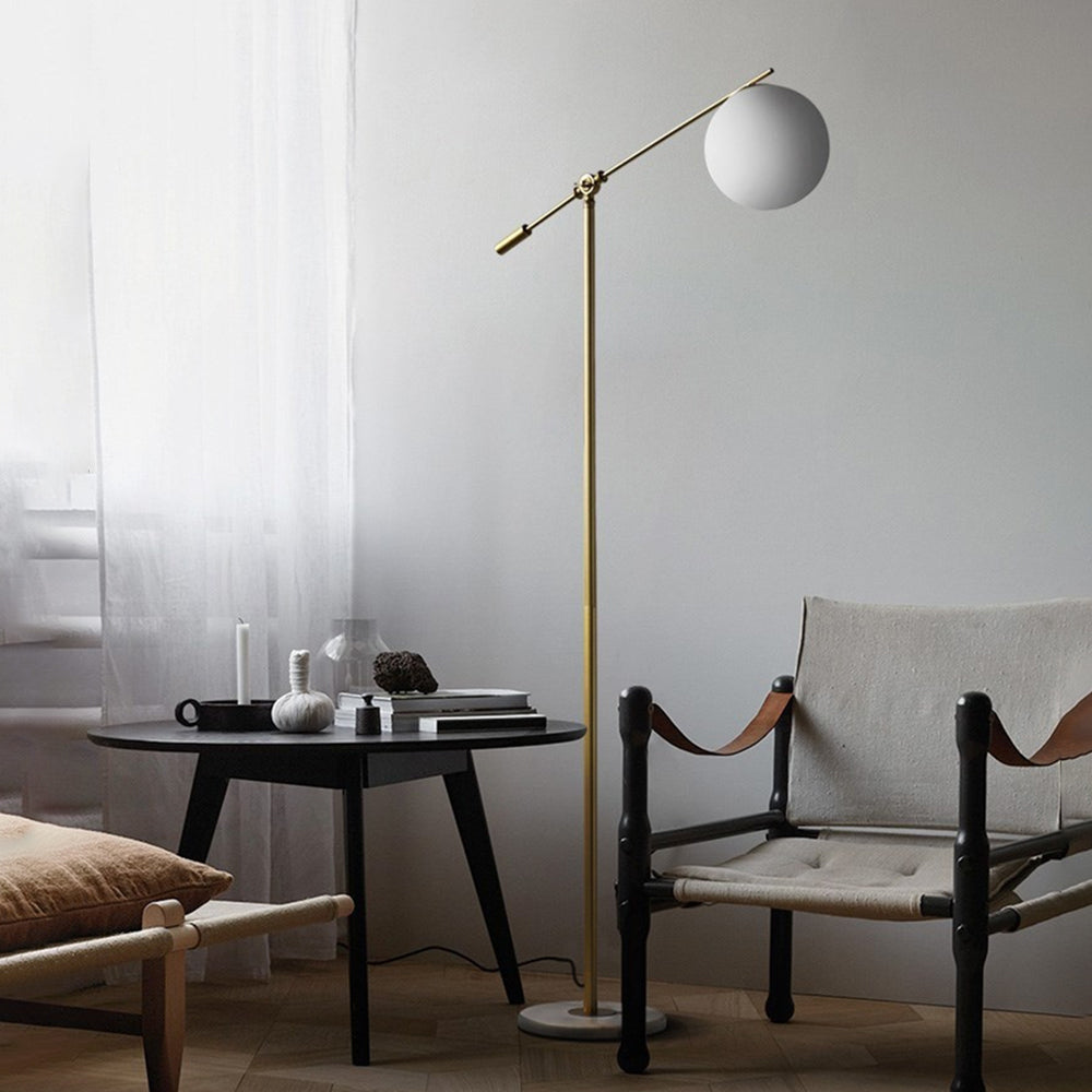 Mira Moderna Simple Metal/Vidrio Lámpara de Pie Oro