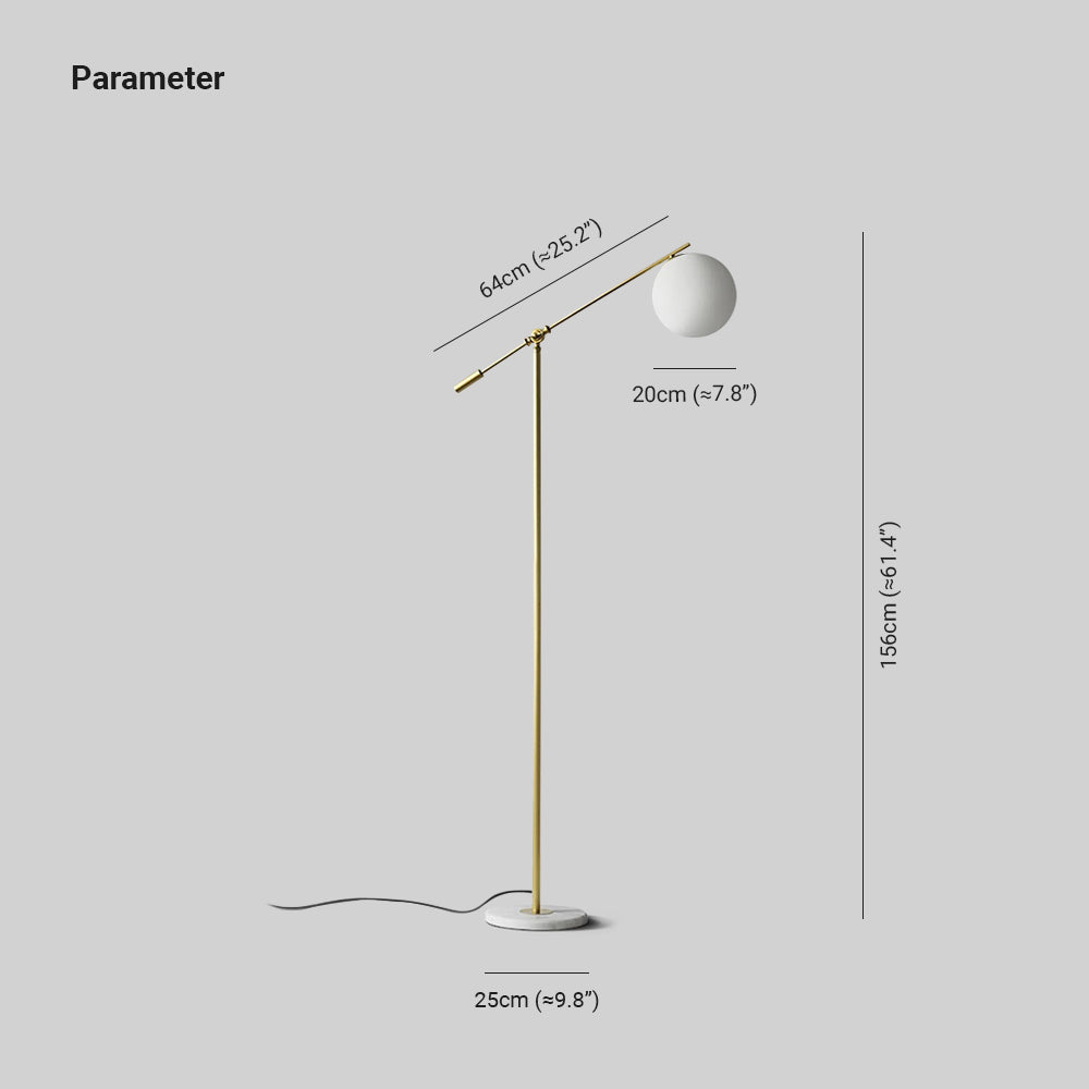 Mira Moderna Simple Metal/Vidrio Lámpara de Pie Oro