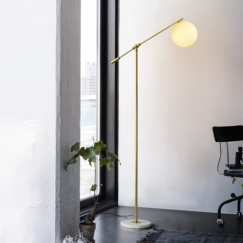 Mira Moderna Simple Metal/Vidrio Lámpara de Pie Oro