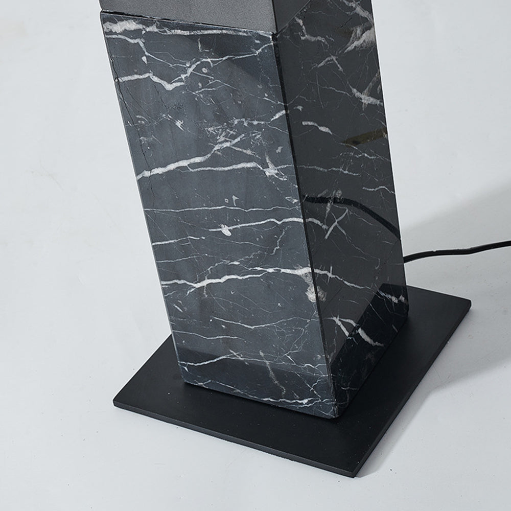 Mira Moderna Simple Mármol/Metal Lámpara de Pie Negra