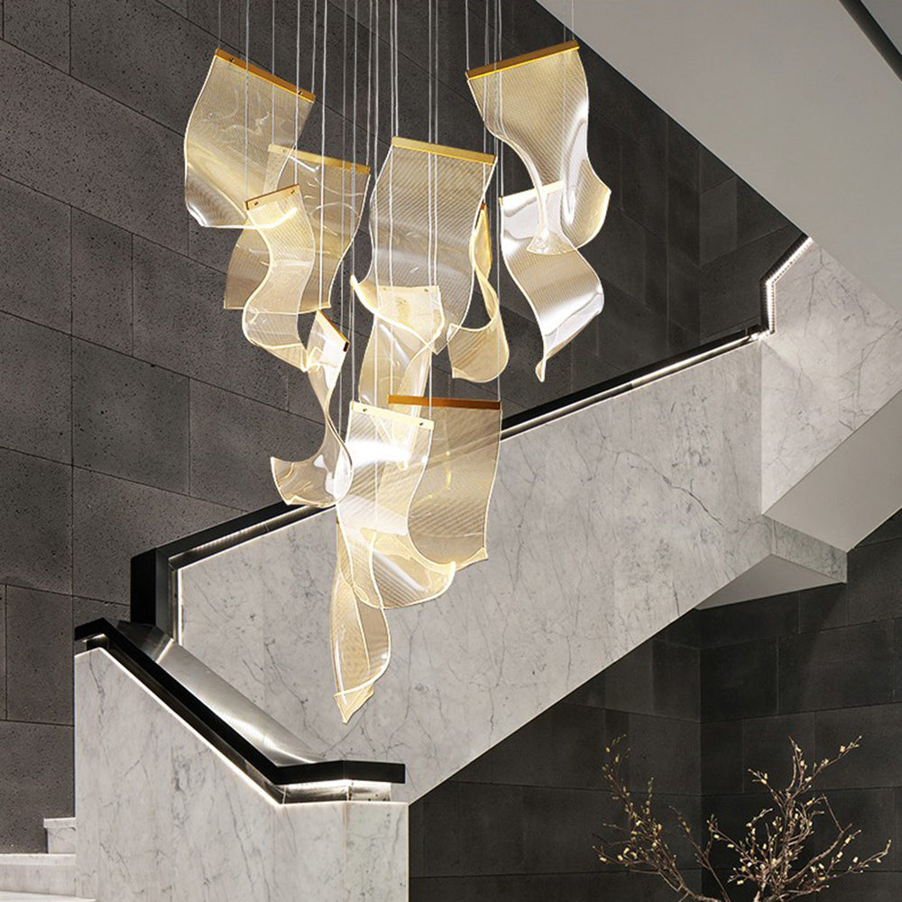 Kristy Moderna Decorativa Cristal Lámpara Colgante Dorada