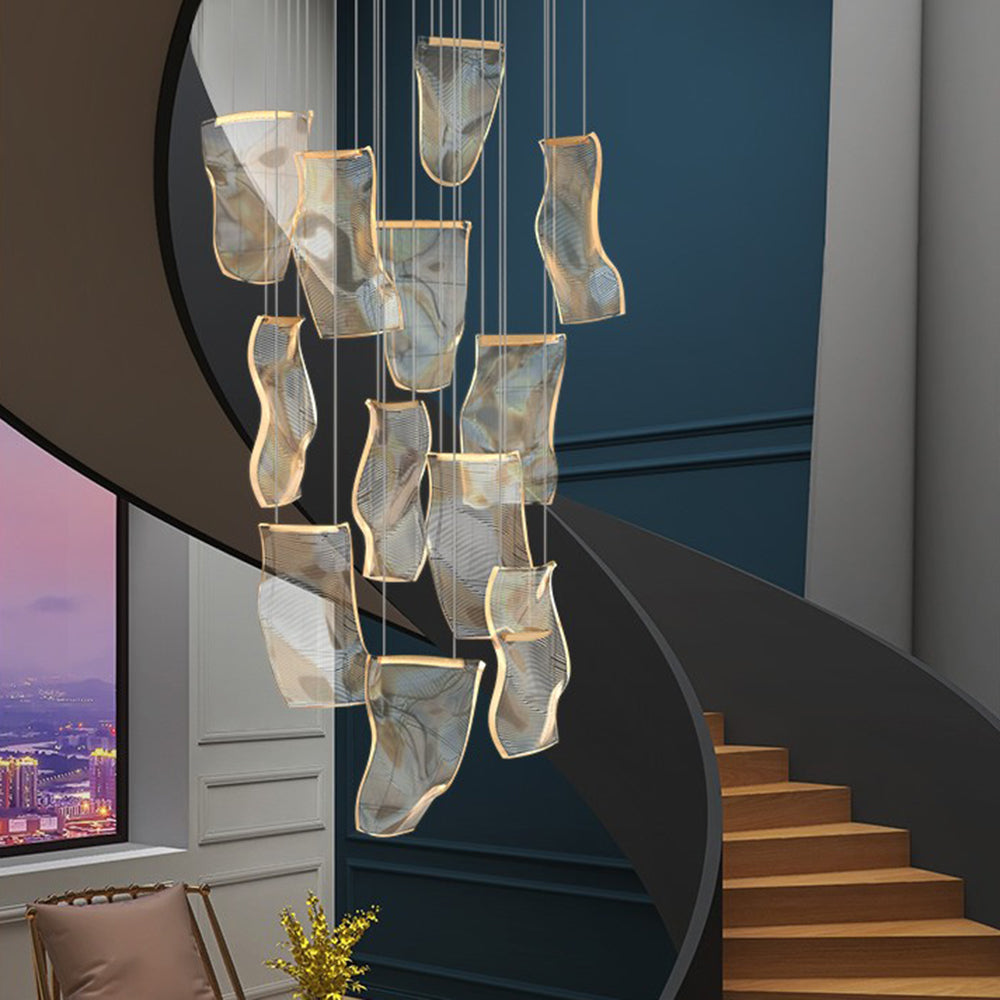 Kristy Moderna Decorativa Cristal Lámpara Colgante Dorada