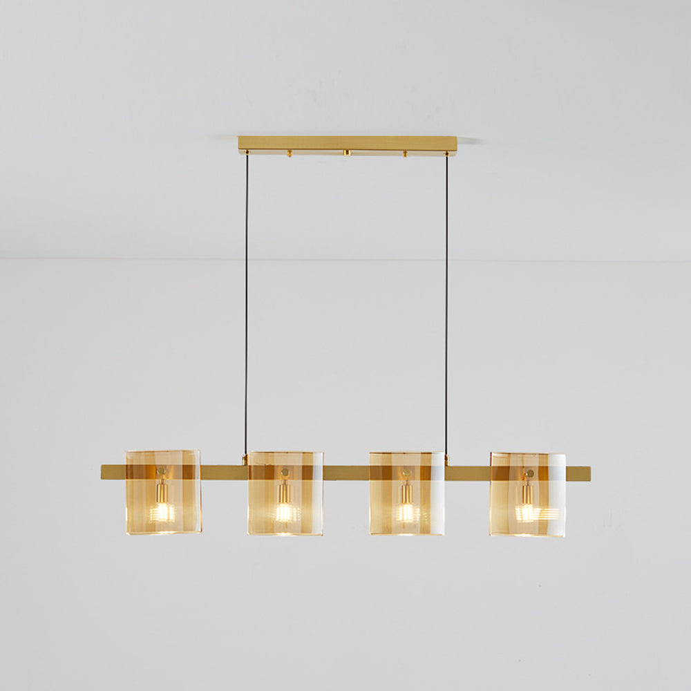 Arisha Minimalista Lineal Metal Lámpara Colgante Negra/Ora