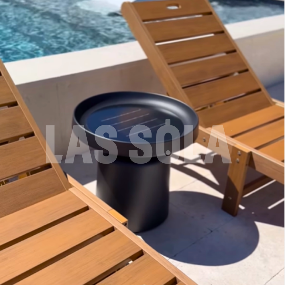 Ray Moderno Lámpara de Pie Exterior Recargable Metal Patio