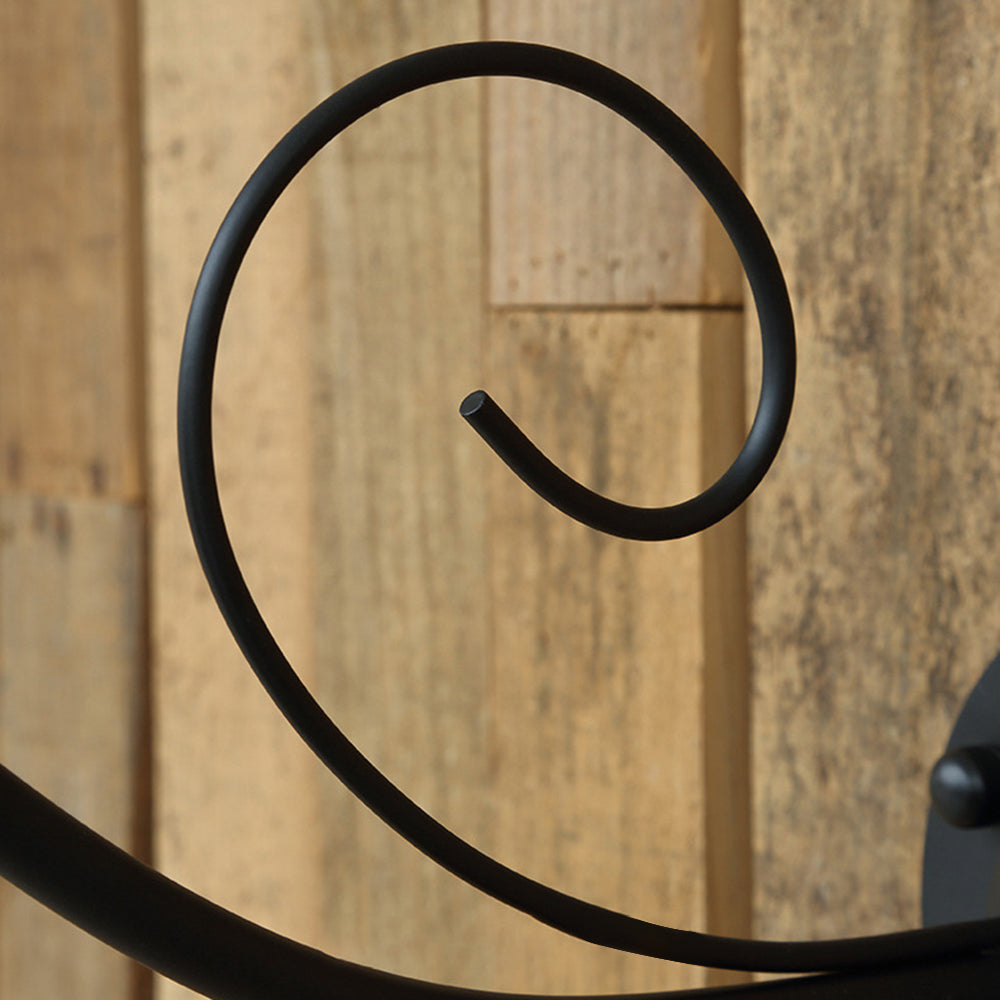 Ray Vintage Cúpula Metal LED Aplique de Pared Exterior Negro