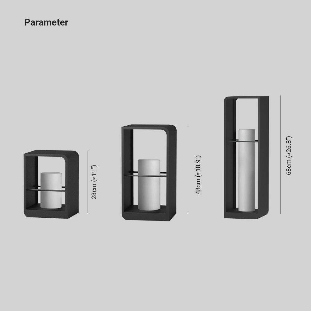Ray Minimalista Rectangular Metal Acrílico Lámpara Exterior