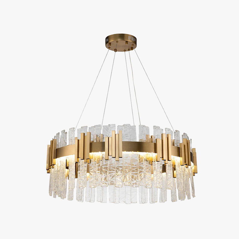Kristy Lámpara Colgante Circulo Metal/Vidrio Cristal