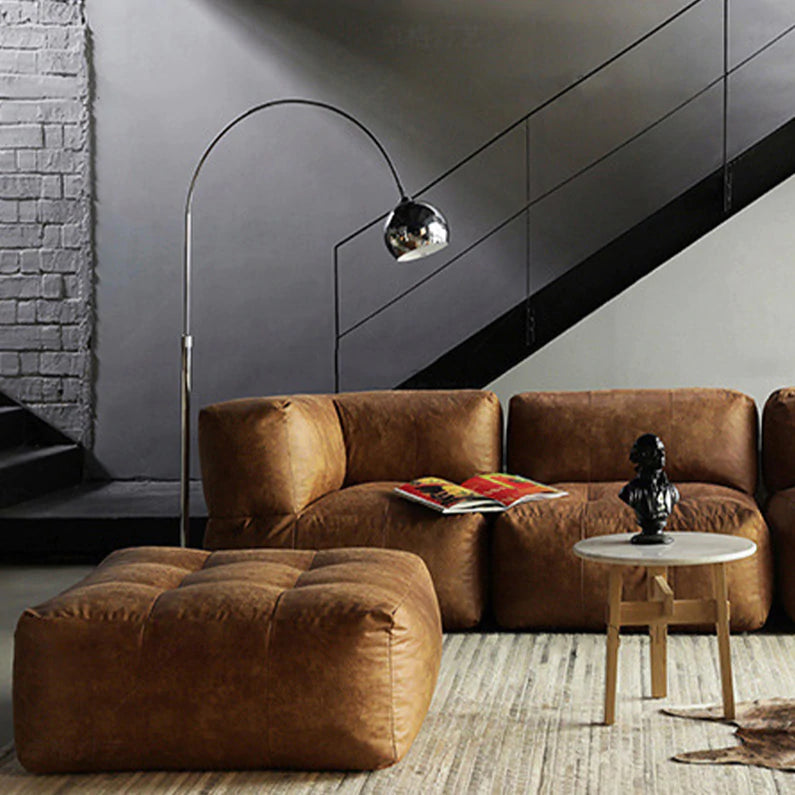 Mira Moderno Geométrico Metal LED Lámpara de Pie Amarillo/Negro/Azul