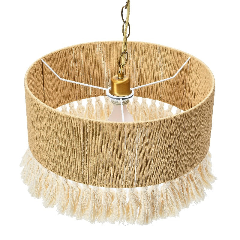 Ritta Creativa Rope Shaded Fringe Metal Lámpara Colgante