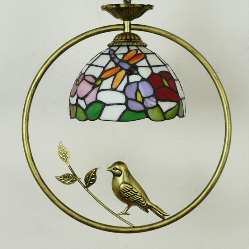 Tiffany Casa Rural Acrílico Lámpara Colgante Metal Vidrio Dormitorio