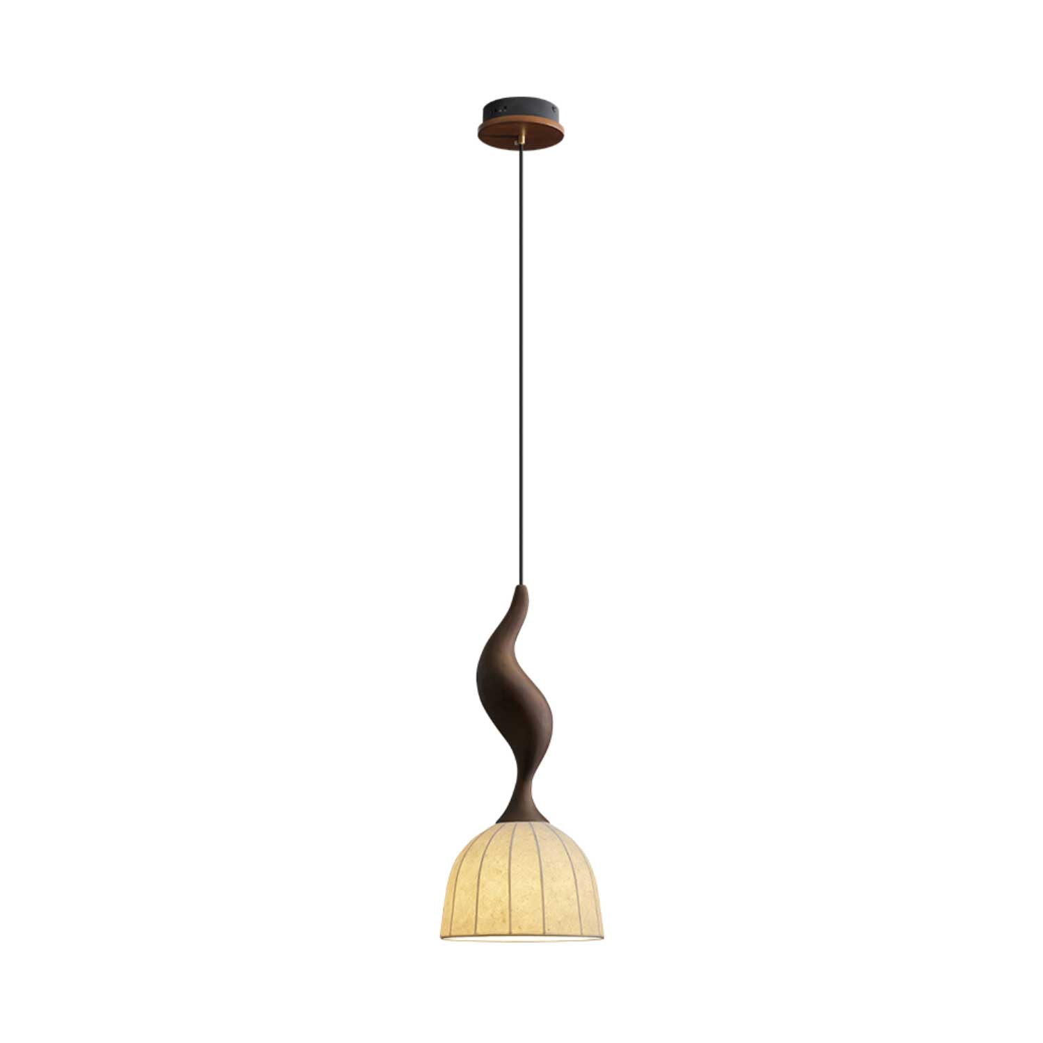 Colire Creativity Twisted Metal Wood Pendant Light - Letslighting