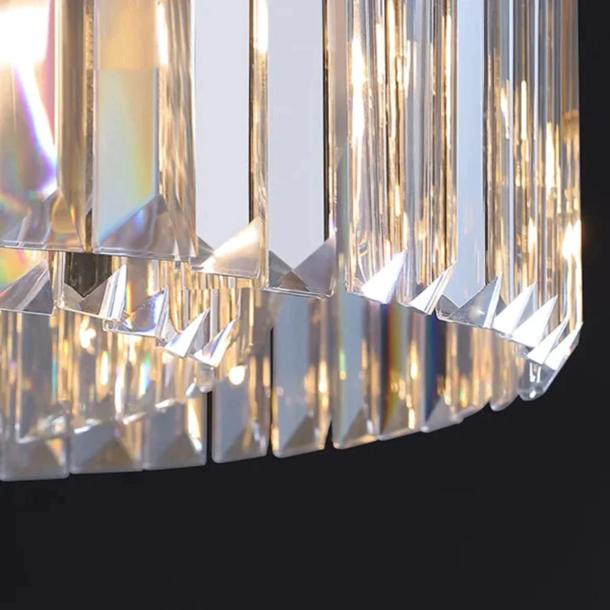 Kristy Moderno Tiered Crystal LED Lámparas de Araña in Latón Salón