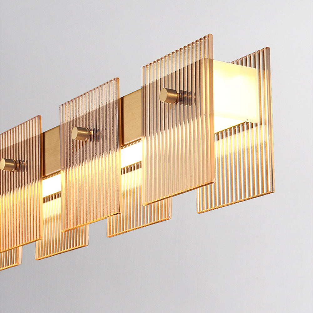 Arisha Decorativa Lineal Metal/Vidria Lámpara Colgante Ora