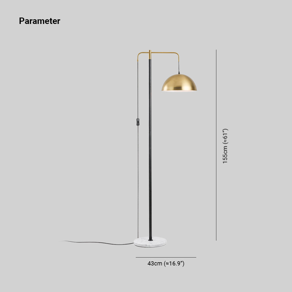 Mira Moderna Minimalista Mármol/Metal Lámpara de Pie Oro