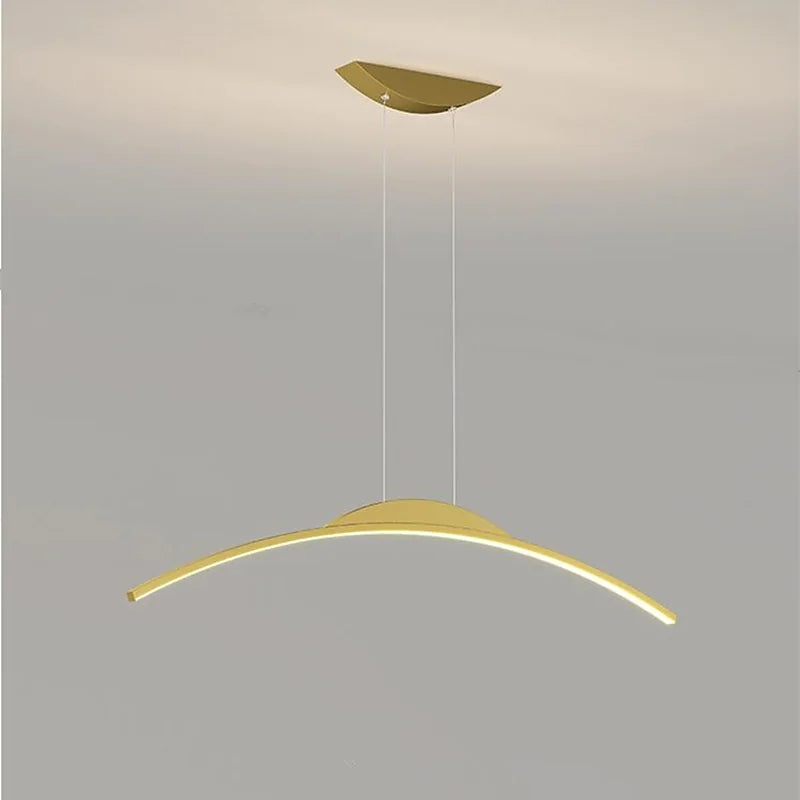 Arisha Minimalista Lineal Metal Lámpara Colgante Negra/Dorada