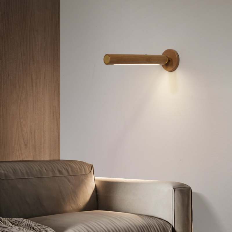 Arisha Natural Giratorio Madera/Metal LED Aplique de Pared Madera