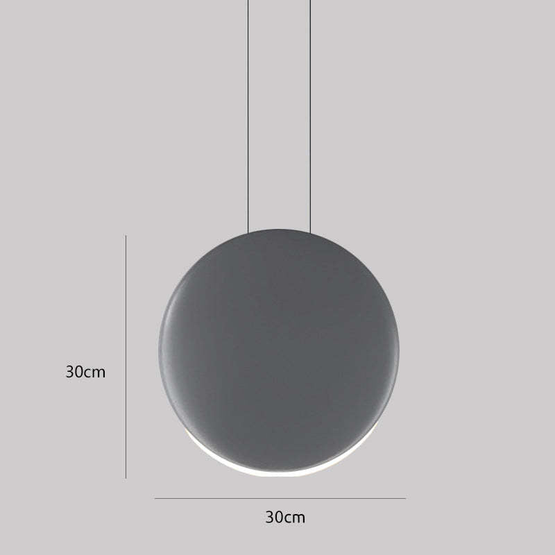 Arisha Minimalista Orbicular Metal Lámpara Colgante Blanca