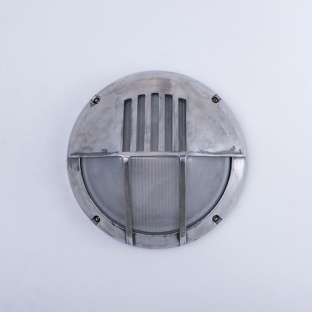 Ray Moderno Geométrico Metal LED Aplique de Pared Exterior Plata