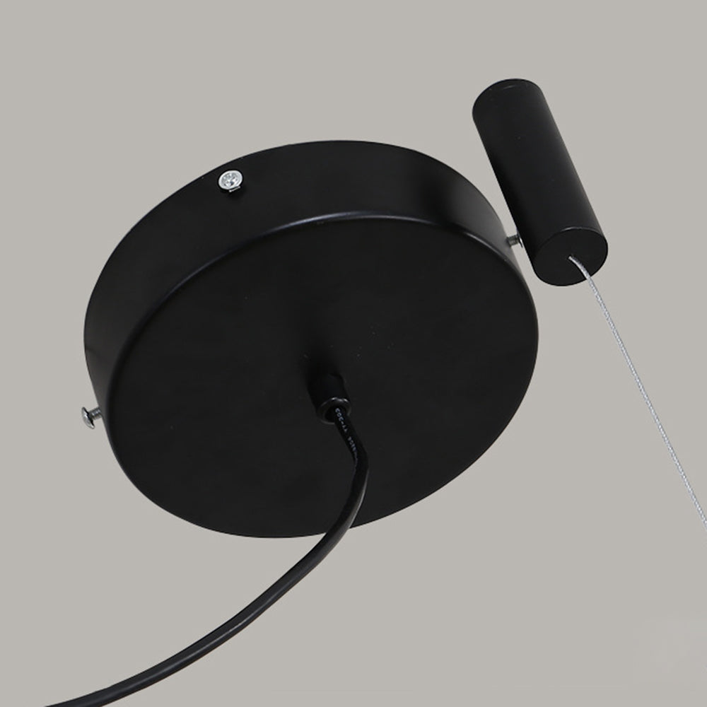 Arisha Minimalista Metal Anular Lámpara Colgante Negra