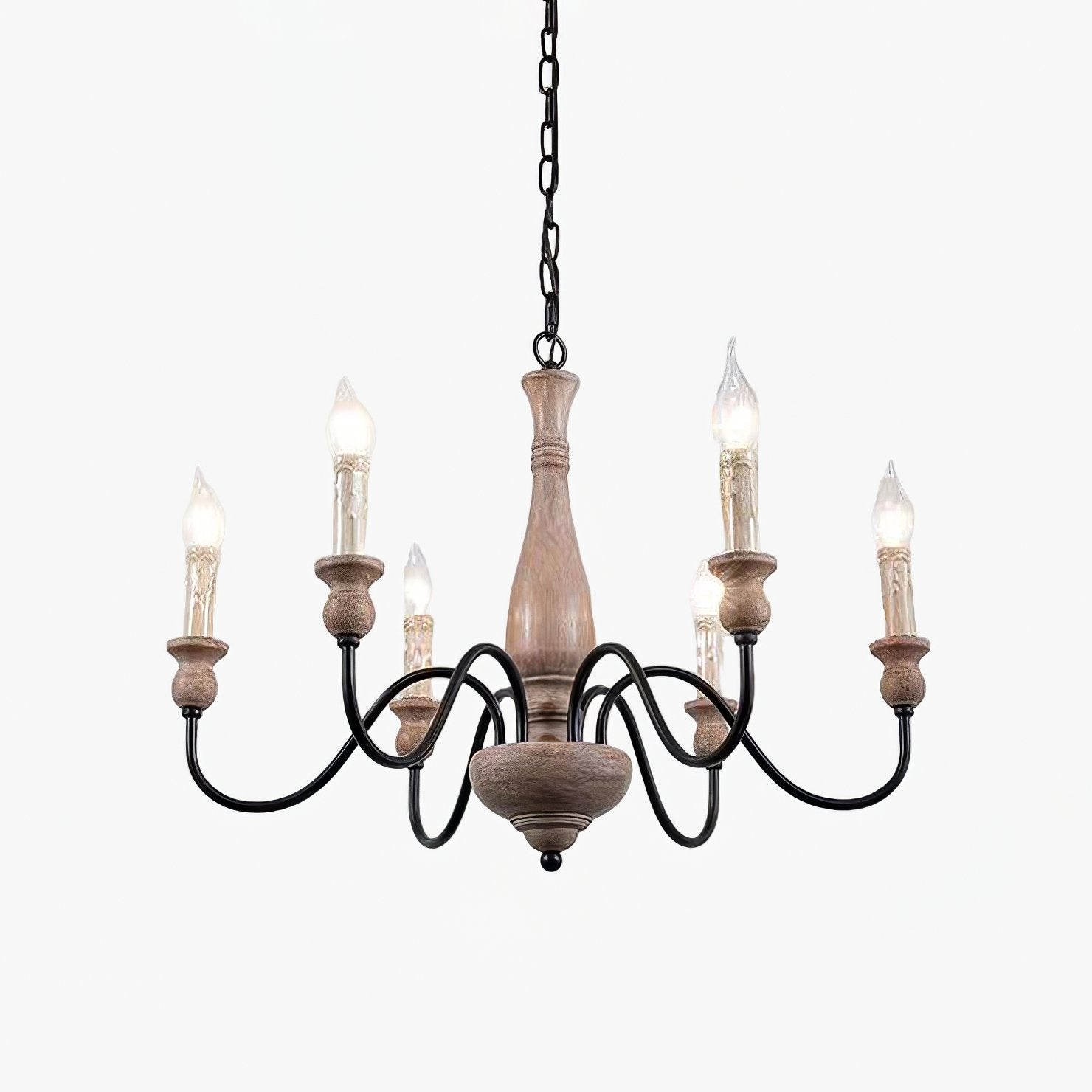 Aurora Chandelier Farmhouse Rustic - Letslighting