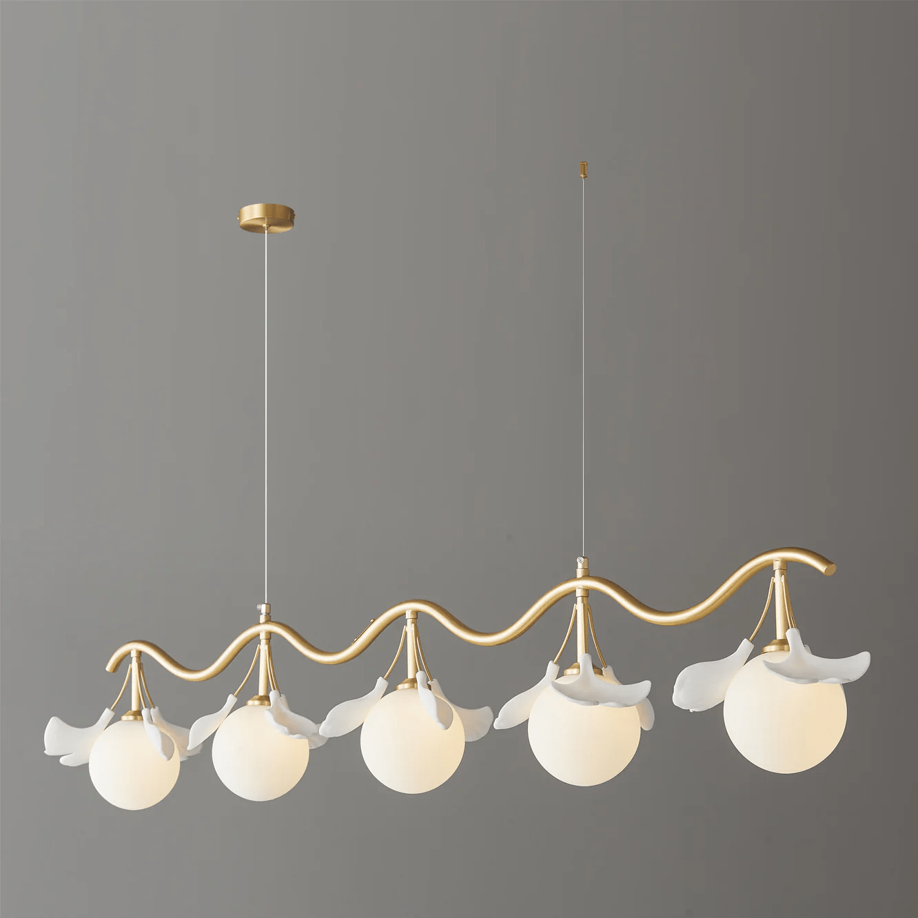 Evenielis Floral Brass Chandelier - Letslighting