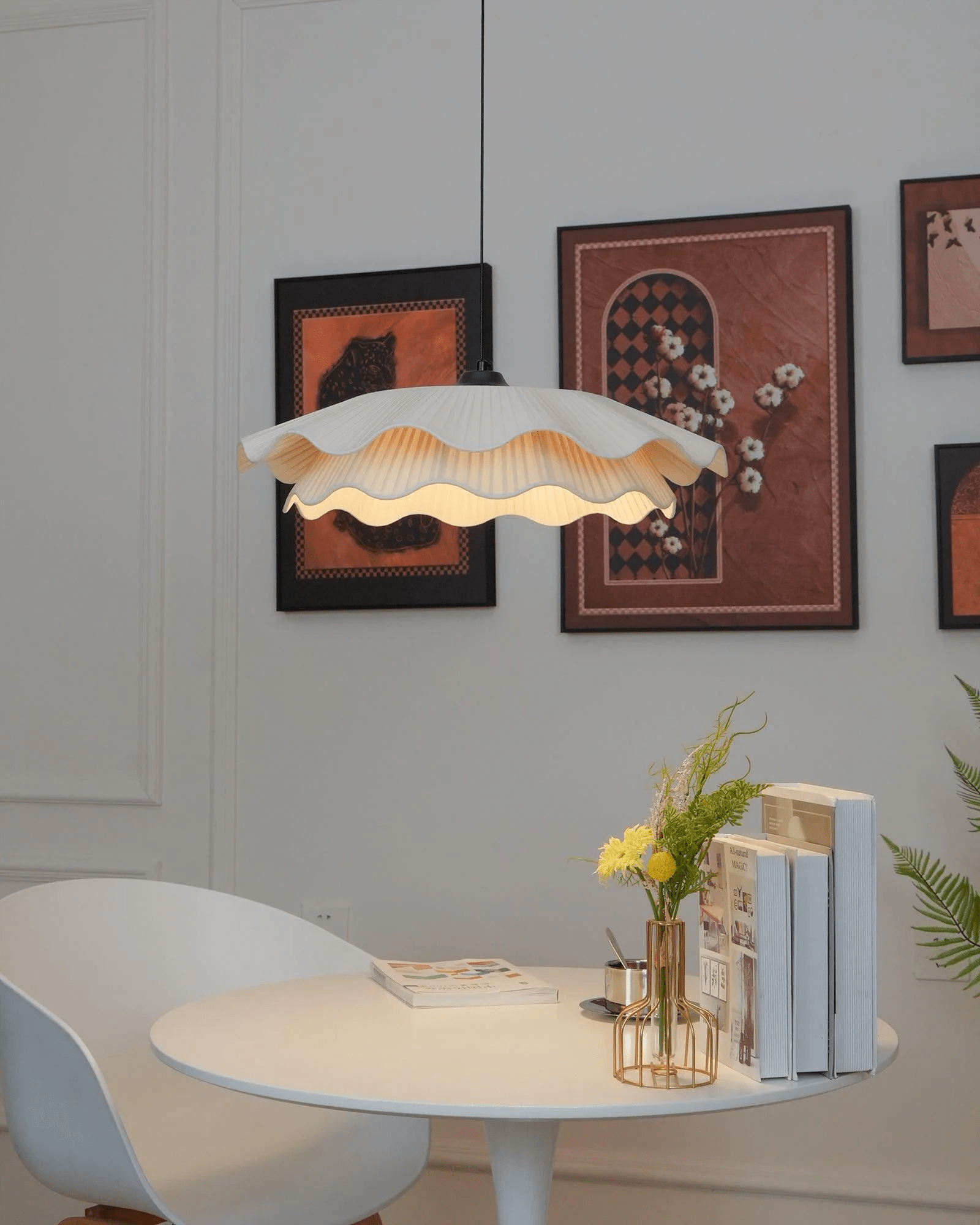 Arwen Fabric Wave Pendant Lamp - Letslighting
