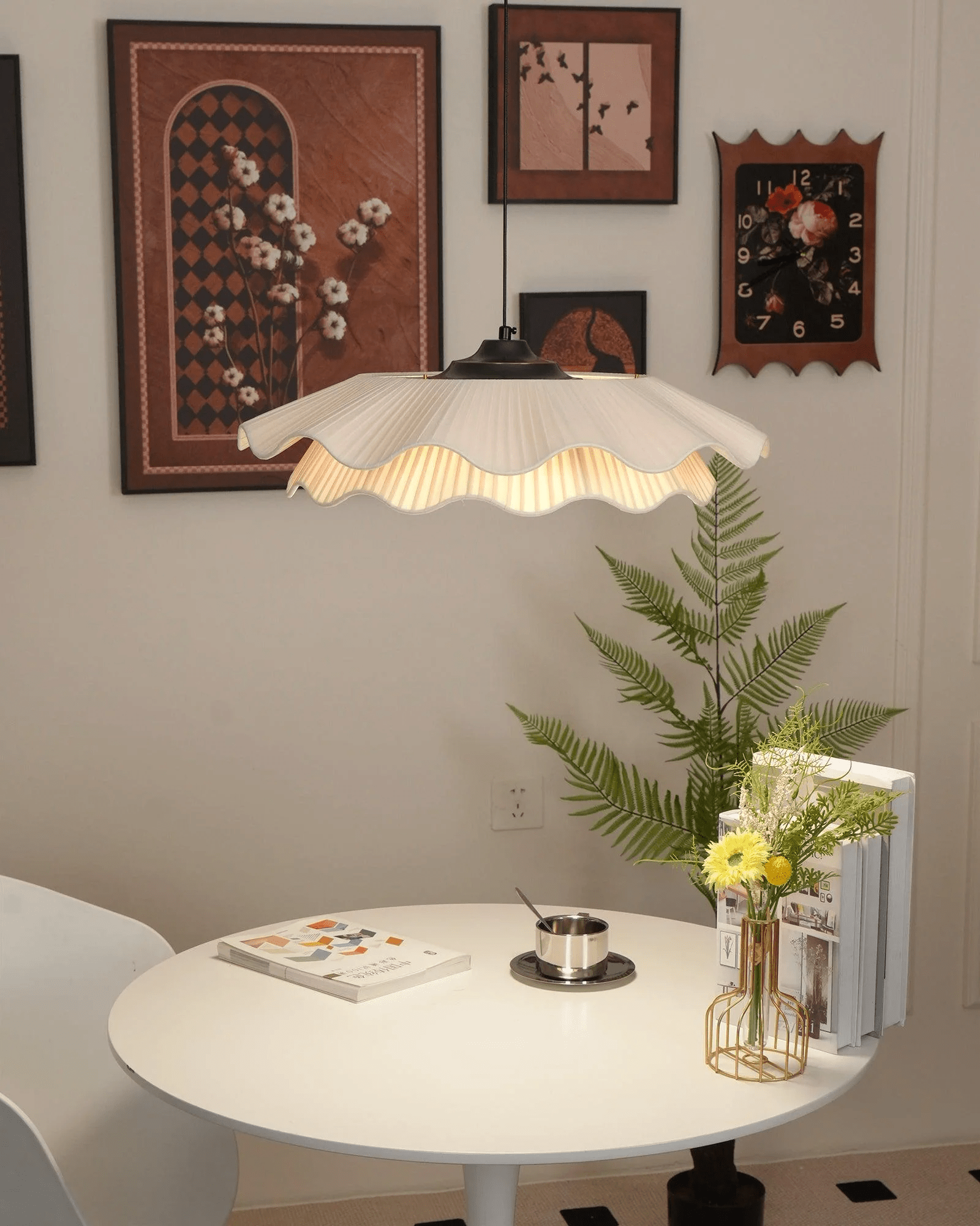 Arwen Fabric Wave Pendant Lamp - Letslighting