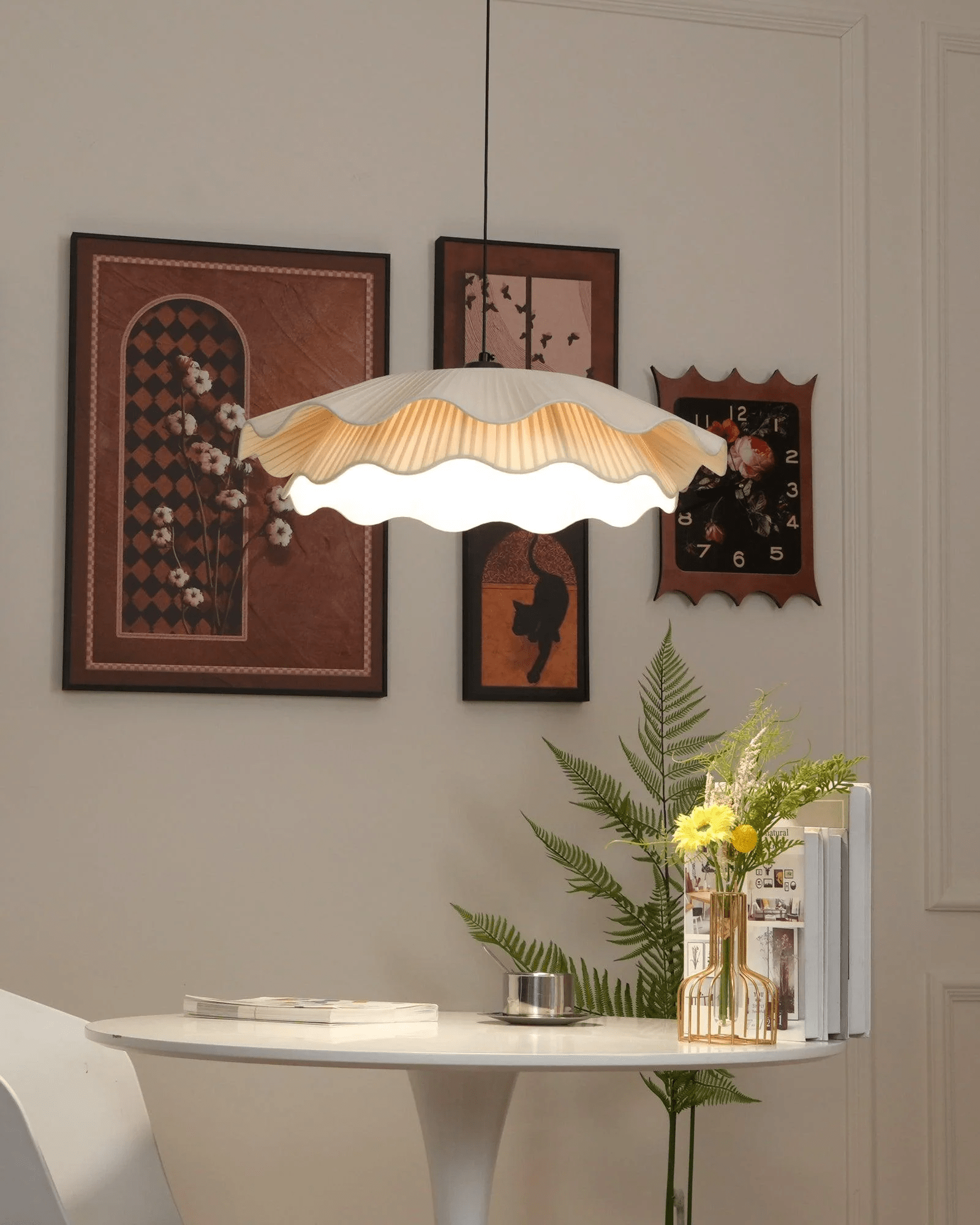 Arwen Fabric Wave Pendant Lamp - Letslighting