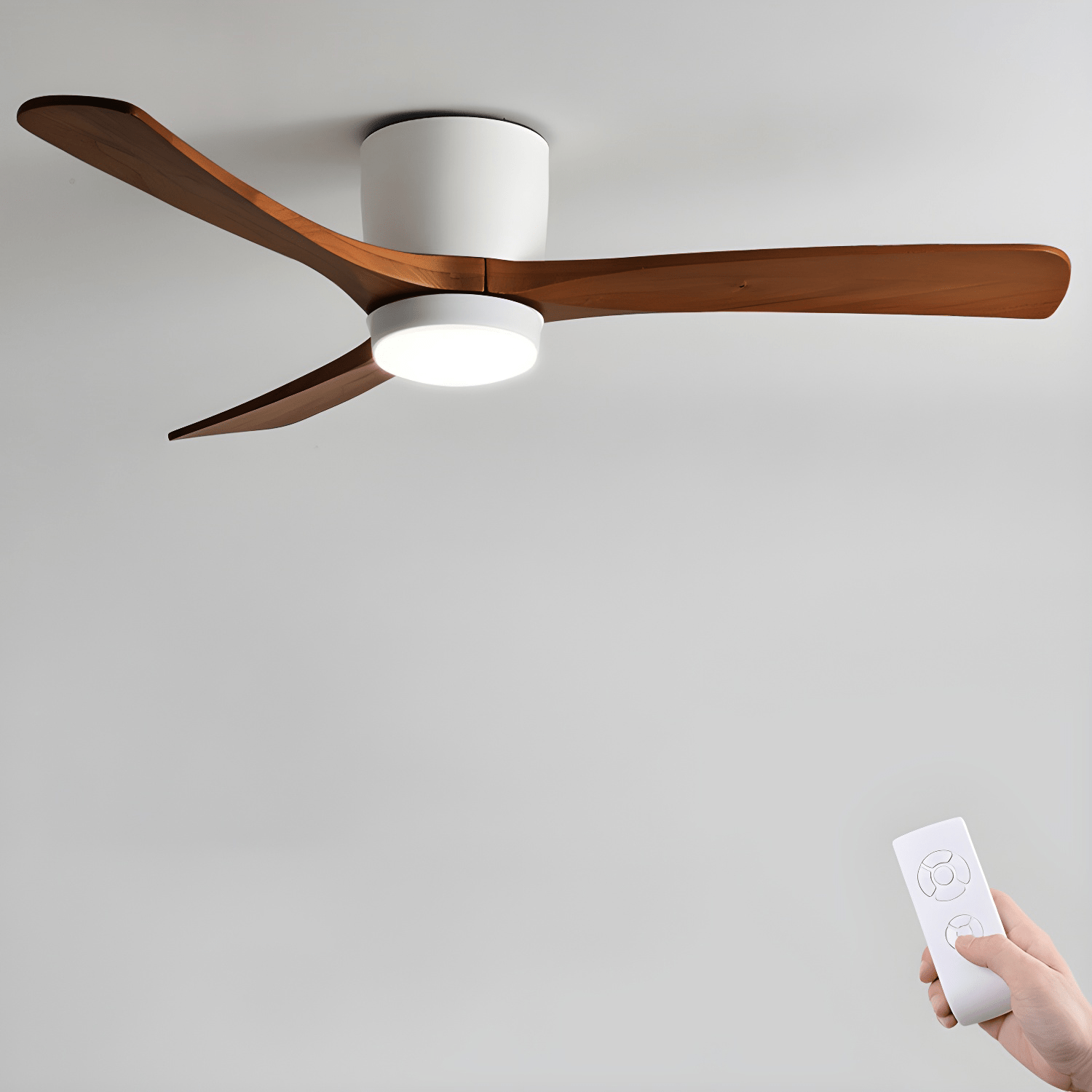 Ventilador de Techo con Luz Ezra Nórdico de Madera