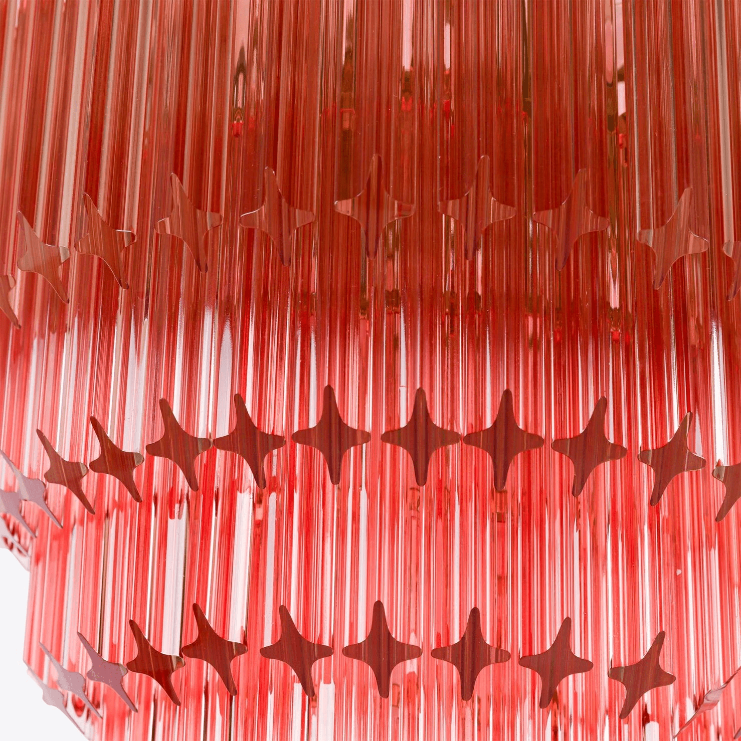 Aurora Chandelier Amber Diamond Glass Layered Retro - Letslighting