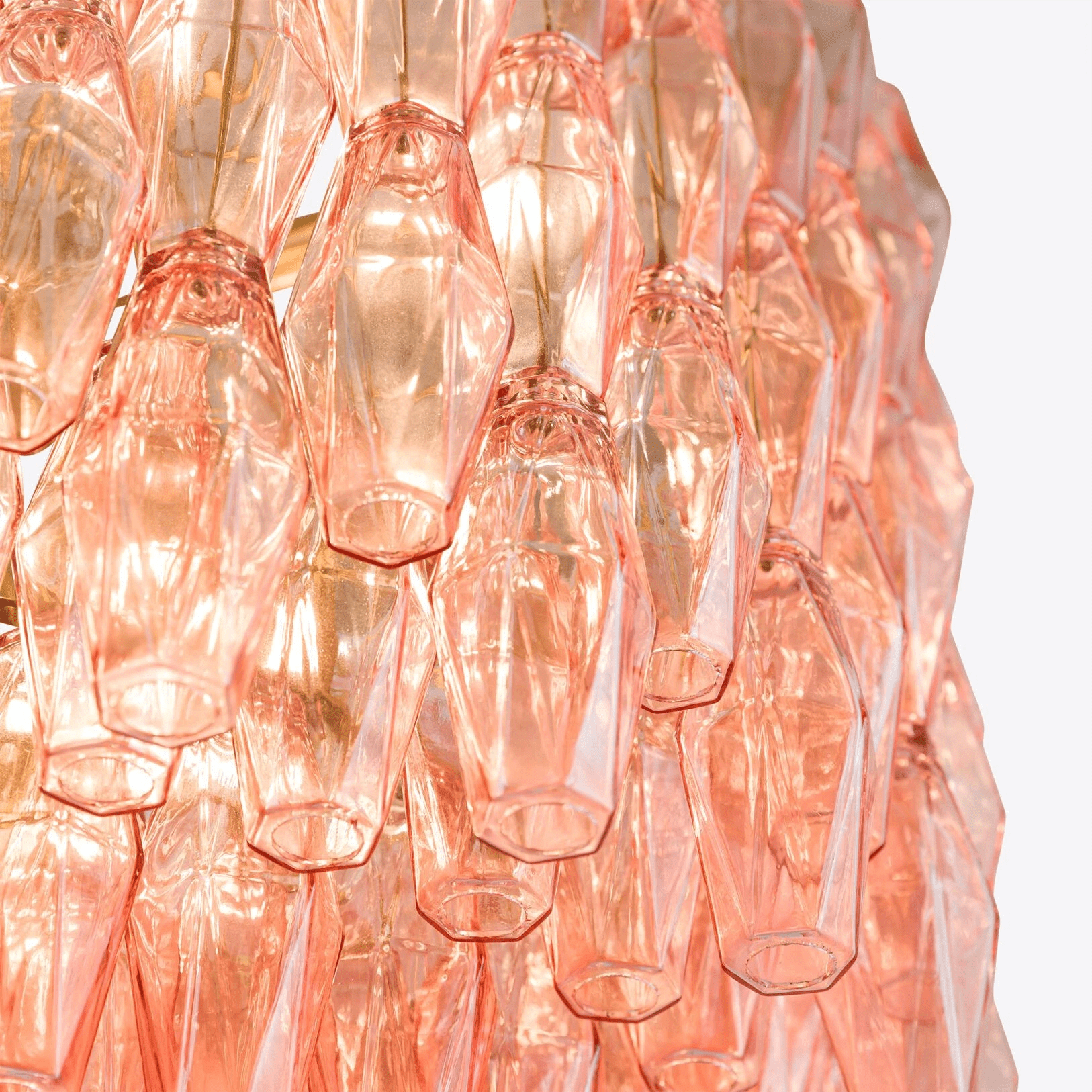 Aurora Chandelier Drum Amber Glass Elegant - Letslighting