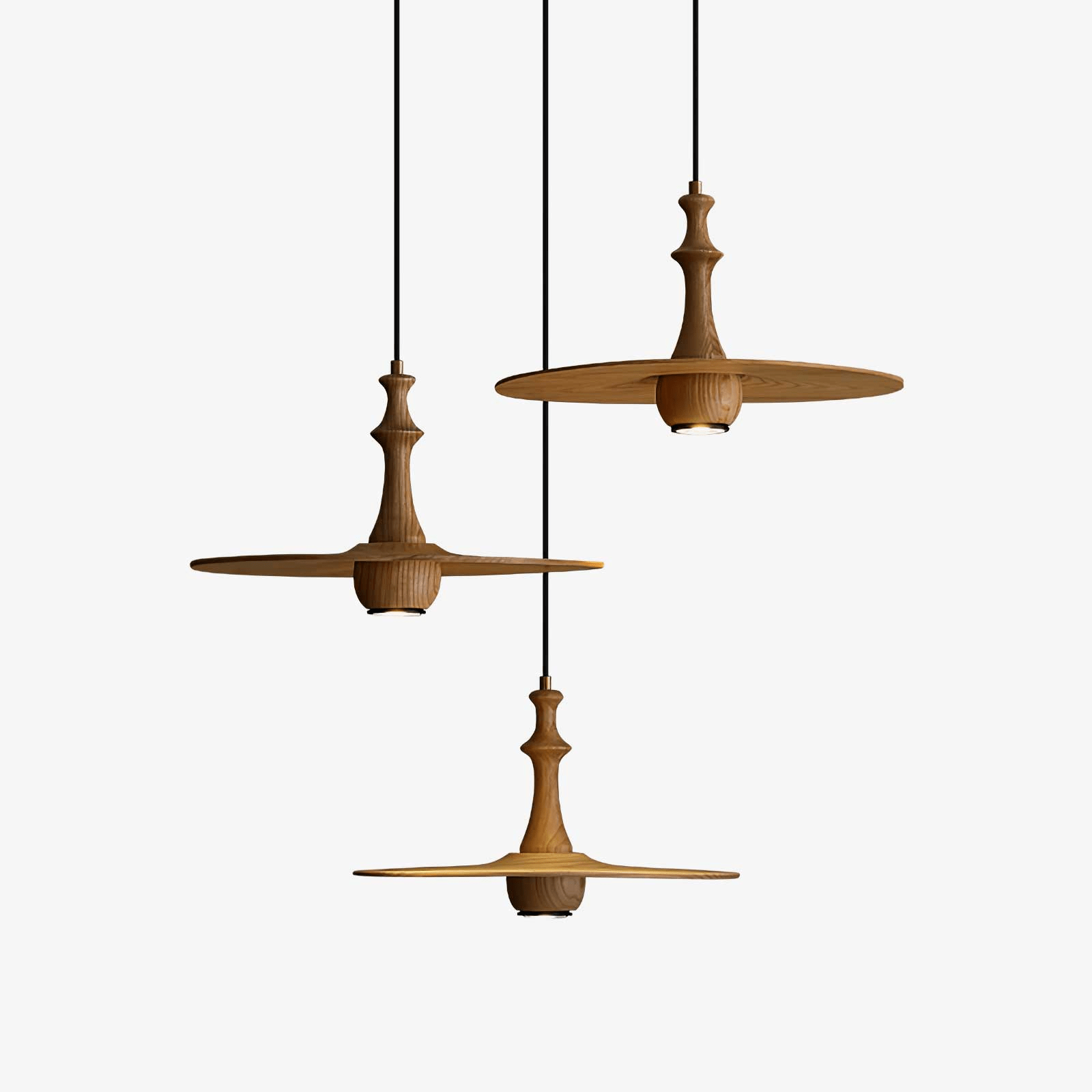 Wooden Spin Pendant Light - Letslighting